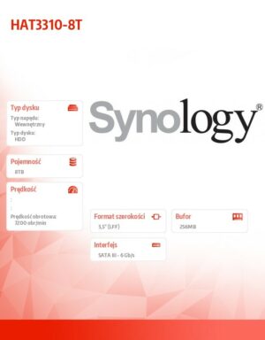Synology Dysk HDD 8TB HAT3310-8T SATA 512e 3,5 cala 7,2k 6Gb/s - obrazek 2